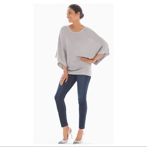 Soma Kimono silver metallic sweater medium grey